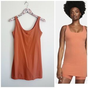 NIKE S Bliss Luxe Women's Orange Slim Fit Training Tennis 2 in 1 Dress Small
